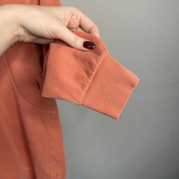 Athleta Sundown Orange Hoodie Sweatshirt Soft Persimmon Peach Size XXS - Picture 4 of 9